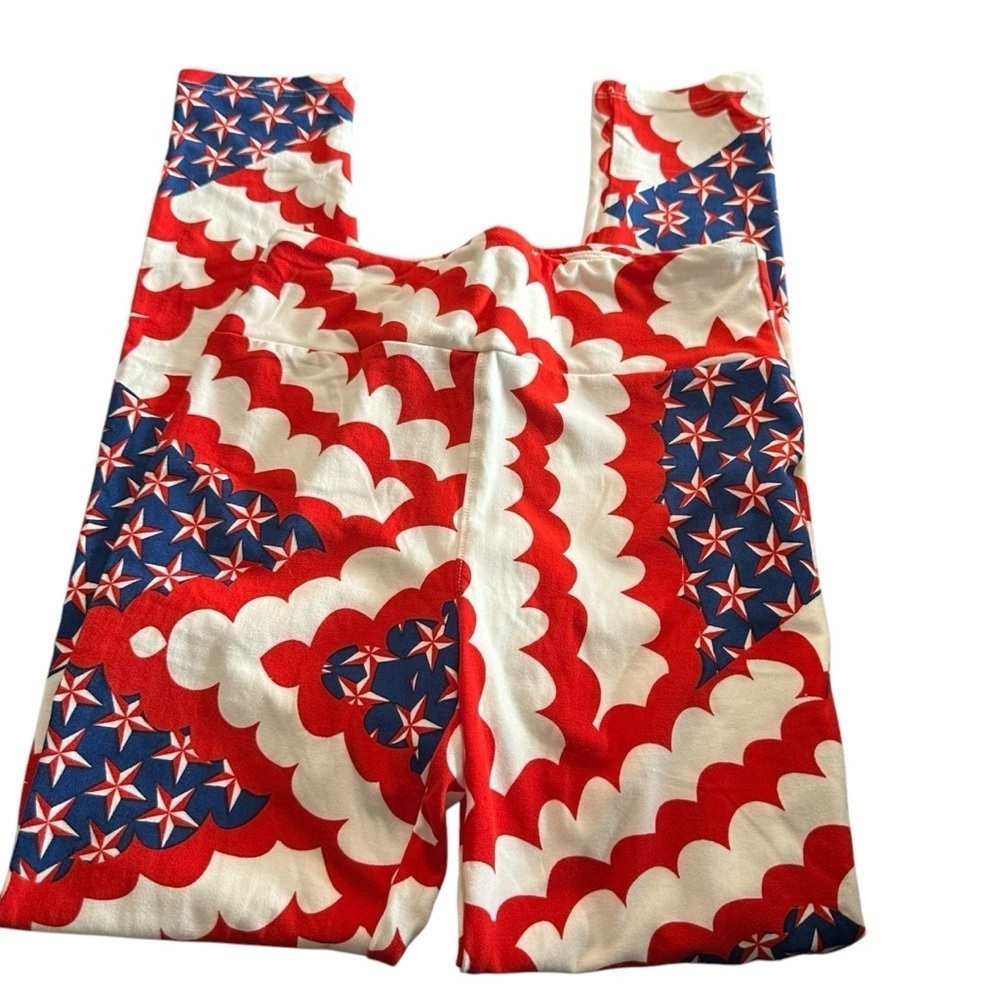 Lularoe womens OS (2-12) Patriotic USA Leggings New no tags